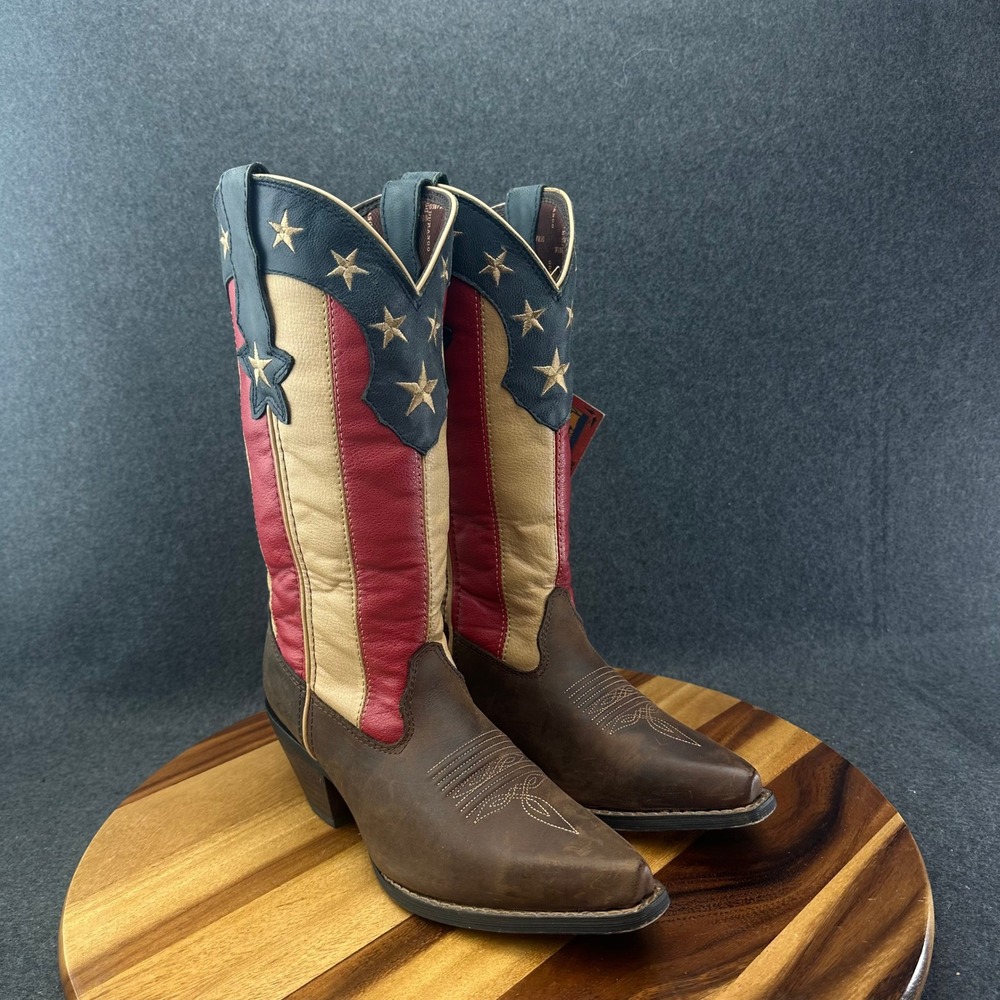 Durango Women's 6.5M Crush Stars and Stripes Western Cowboy 12" Boots DRD0060 - Picture 2 of 9